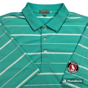 Peter Millar Summer Comfort Men's XL Striped Golf Polo Performance Shirt